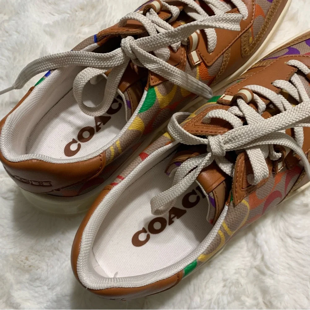 COACH Men Citysole Court Sneaker In Rainbow Signature Canvas - Picture 9 of 14